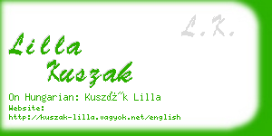 lilla kuszak business card